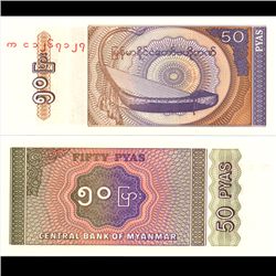 1994 Burma 50 Pyas Note Crisp Unc (CUR-006792)