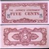 Image 1 : 1942 WW2 Japan Occ. Philippines 5c Crisp Unc. Note (CUR-007142)