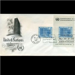 1960 UN First Day Pair Postal Cover (STM-002301)