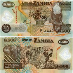 2004 Zambia 500 Kwacha Note Crisp Unc (CUR-007124)