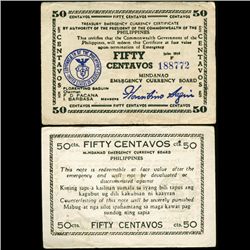 1944 WW2 Guerrilla Rebel Philippines 50c Note Mindanao (CUR-007186)