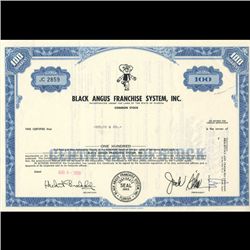 1960s Black Angus Stock Certificate Scarce (CUR-003448)