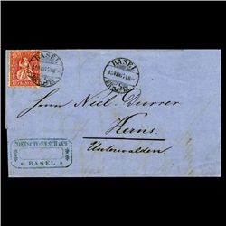 1867 Switzerland 10c Stamp Cover SCARCE (STM-001980)