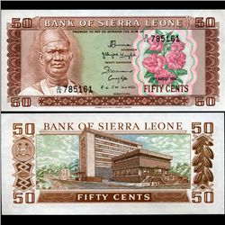 1984 Sierra Leone 50c Note Crisp Unc (CUR-007118)