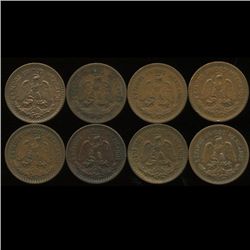 1928-48 Mexico 1c VF/AU 8pcs (COI-009989)