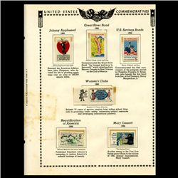1966 US Stamp Album Page 6pcs (STM-001914)
