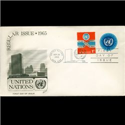 1965 UN First Day Pair Postal Cover (STM-002482)