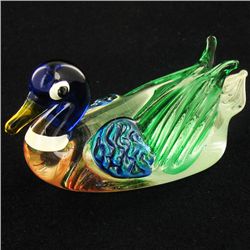 Handcrafted Blown Glass Duck (DEC-000996)