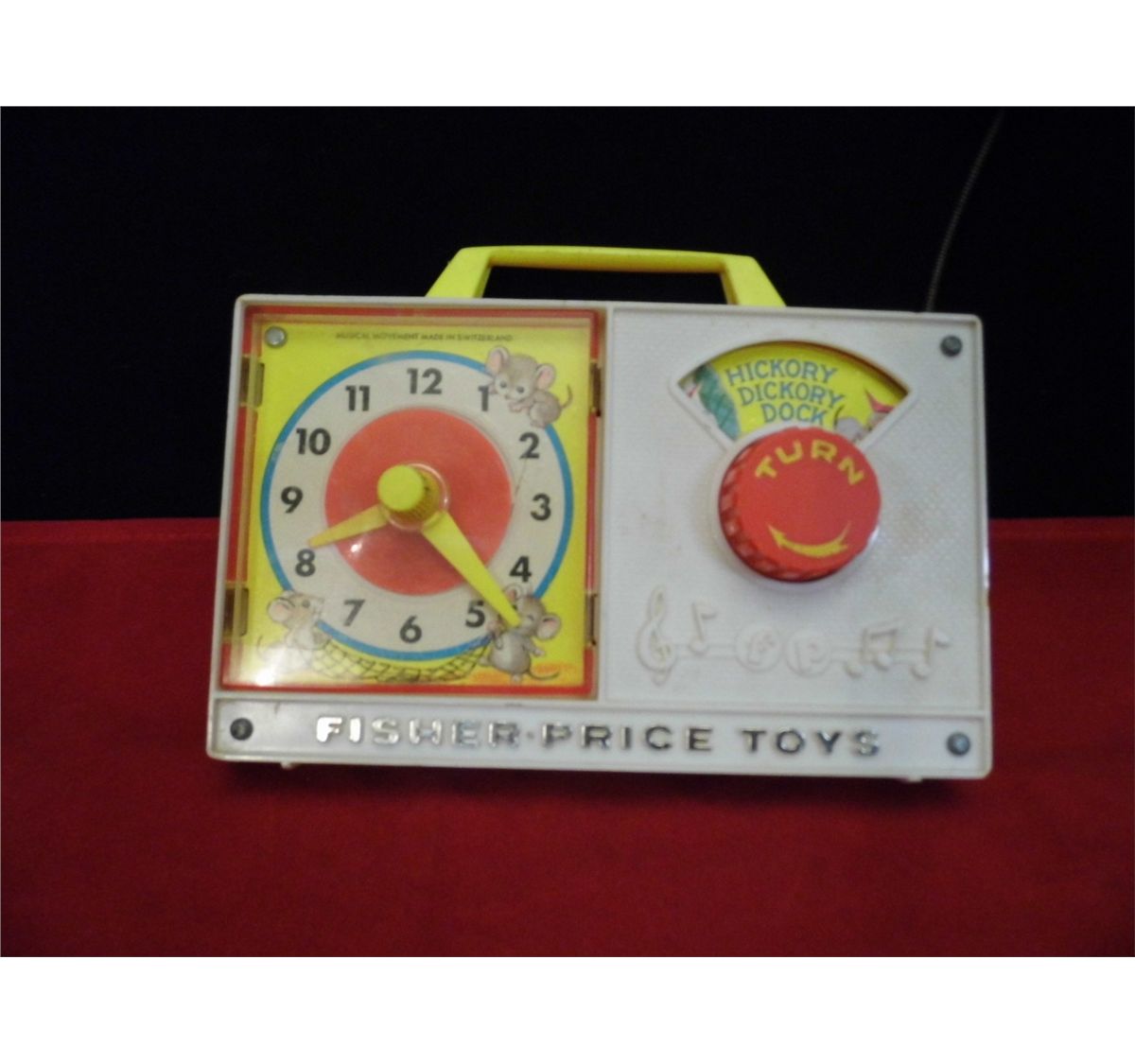 Fisher Price Hickory Dickory Dock Clock Wind Up Musical Toy In VERY