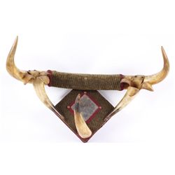 Saloon Type Steer Wall Hanging with Mirror