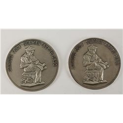 Lot of 2 Samuel Colt Sterling Commemorative Medals