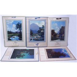 Lot of 5 Vintage Maxwell Parrish Calendars