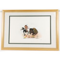 Original Gauche of an Indian Hunter