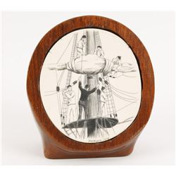 Scrimshawed Pre-Ban Ivory of Sailors