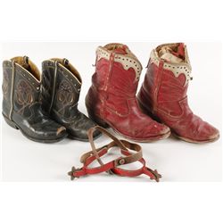 Collection of 2 Vintage Children's Boots