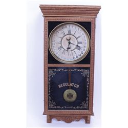 Gingerbread Oak Cased Regulator Calendar Clock