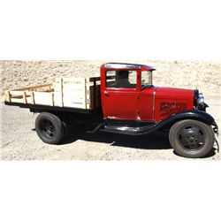 1931 Apple Red Ford Model AA Flatbed with Duals
