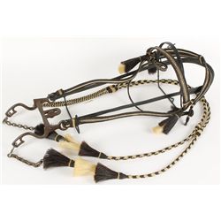 Prison Made Horsehair Braided Bridle & Bit