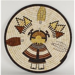 Coil Basketry Tray Entitled "The Maize Mother"