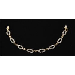Good Looking 14K YG & White Diamond Bracelet
