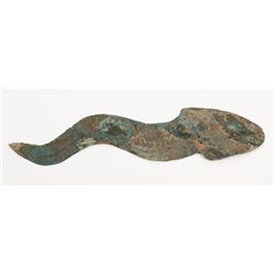Embossed Copper Tadpole Effigy