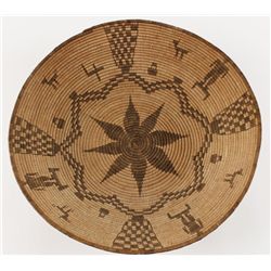 Apache Pictorial Coiled Bowl, Circa 1910