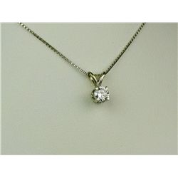 Brilliant 14K White Gold Ladies Pendant