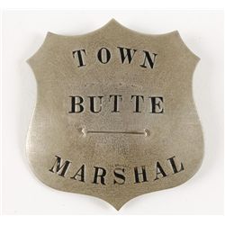 Old West Butte Montana Town Marshal Law Badge