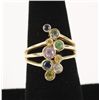 Image 1 : Uncommon & Colorful 14K Ladies Multi-Gemstone Ring