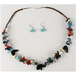 Santa Domingo Made Fettish Necklace and Earrings