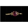 Image 1 : Elegant 14K Yellow Gold Ruby & Diamond Ring