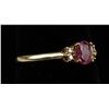 Image 2 : Elegant 14K Yellow Gold Ruby & Diamond Ring