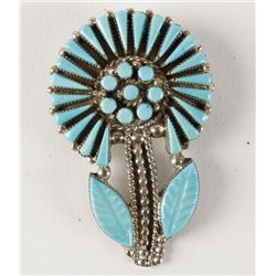 Zuni Pettipoint Drop Pendant