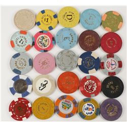 Lot of 100 Obsolete Nevada Gambling Poker Chips