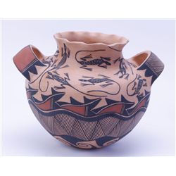 Native American Acoma Handcoiled Bowl