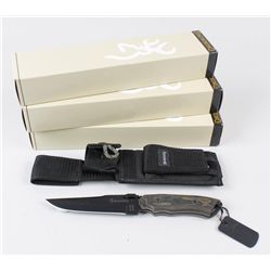 Lot of 3 Browning FDX Tactical Knives
