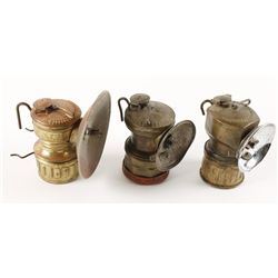 Lot of 3 Miners Carbide Lamps