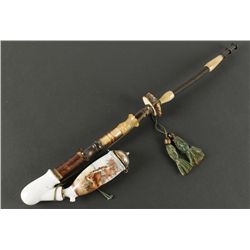 White Porcelain Pipe Depicting Pheasants