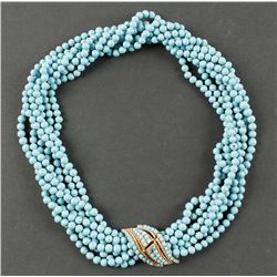 Elain Horwich Beaded Costume Jewelry Necklace