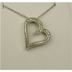 Ladies Sterling Silver Heart Design Necklace