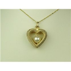Stylish 14K YG Ladies Ribbed Design Necklace