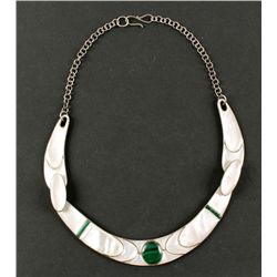 Navajo Mother of Pearl & Malachite Necklace