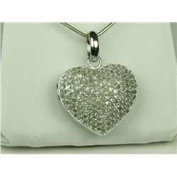 Ladies Sterling Silver Heart Design Necklace