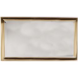 Brass Framed Mirror with Beveled Glass
