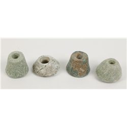 Lot of 4 Prehistoric African Ear Plugs