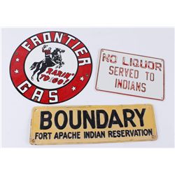 Lot of 3 Vintage Signs