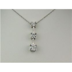 Stylish 14K White Gold Ladies Necklace