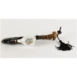 19th-20th Century "U of M" White Porcelain Pipe