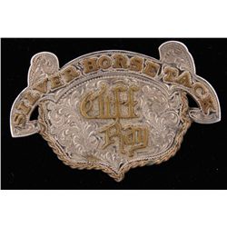 Handmade Fancy Engraved Silver Badge