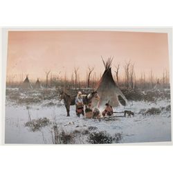 Large Color Print Entitled "Milk River Camp"